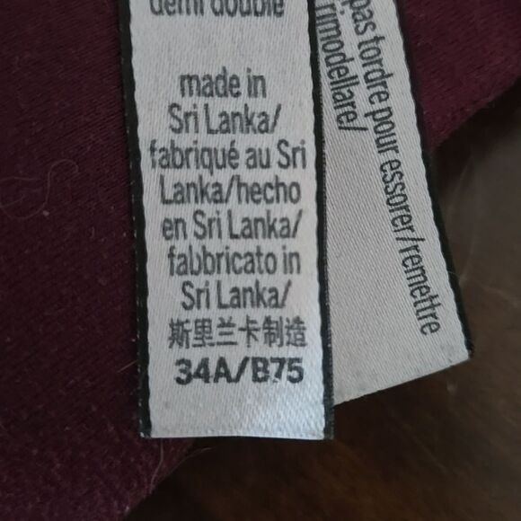 Victoria’s Secret Maroon Lined Demi Bra 34A - Picture 14 of 16